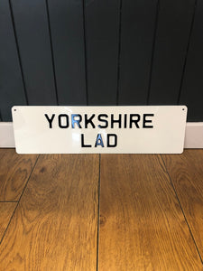 'Yorkshire Lad' Enamel Sign