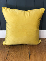 Load image into Gallery viewer, Velvet Ilkley Map Cushion
