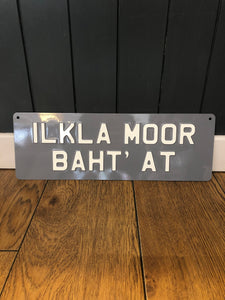 'Ilkley Moor' Enamel Sign