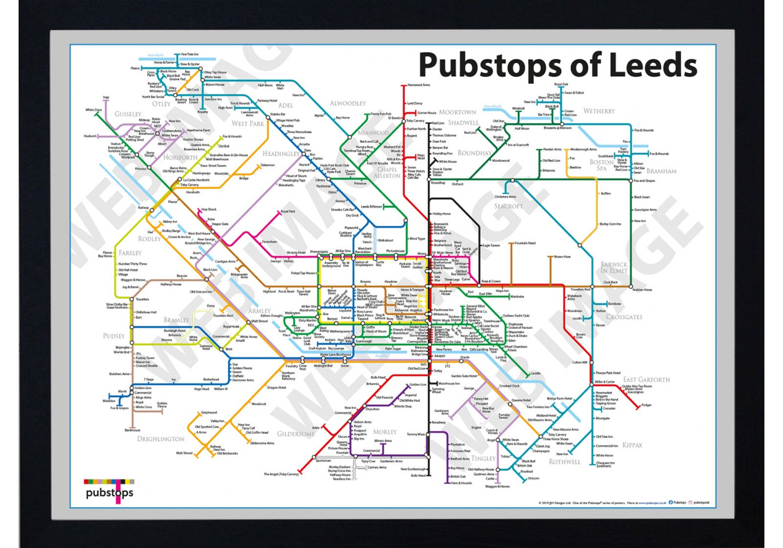 Framed ’Pubstops’ Print