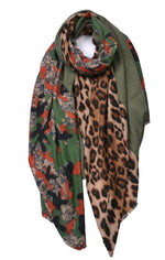 Load image into Gallery viewer, Leopard Cashmere Mix Scarf
