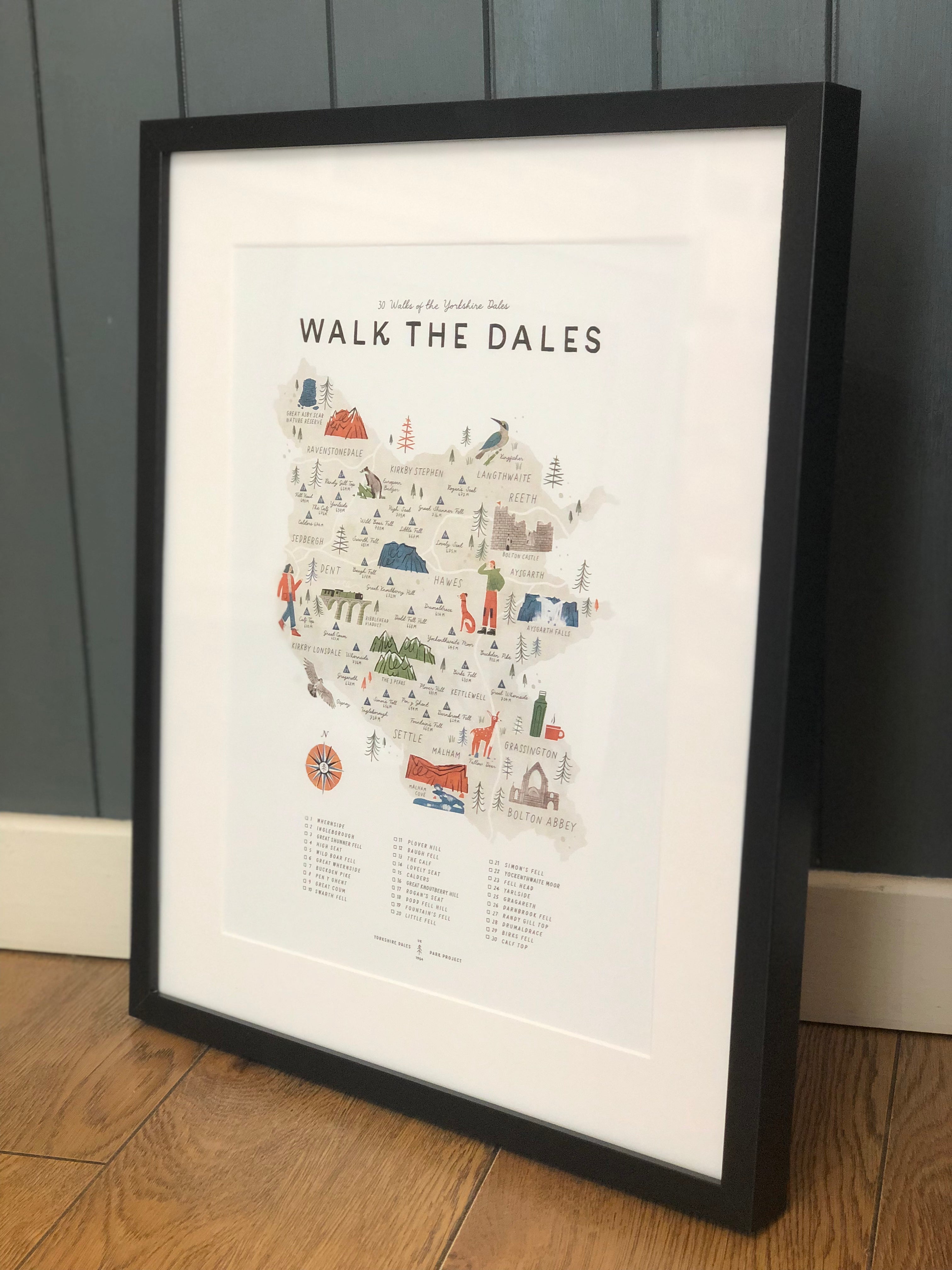 Walk The Dales - Framed