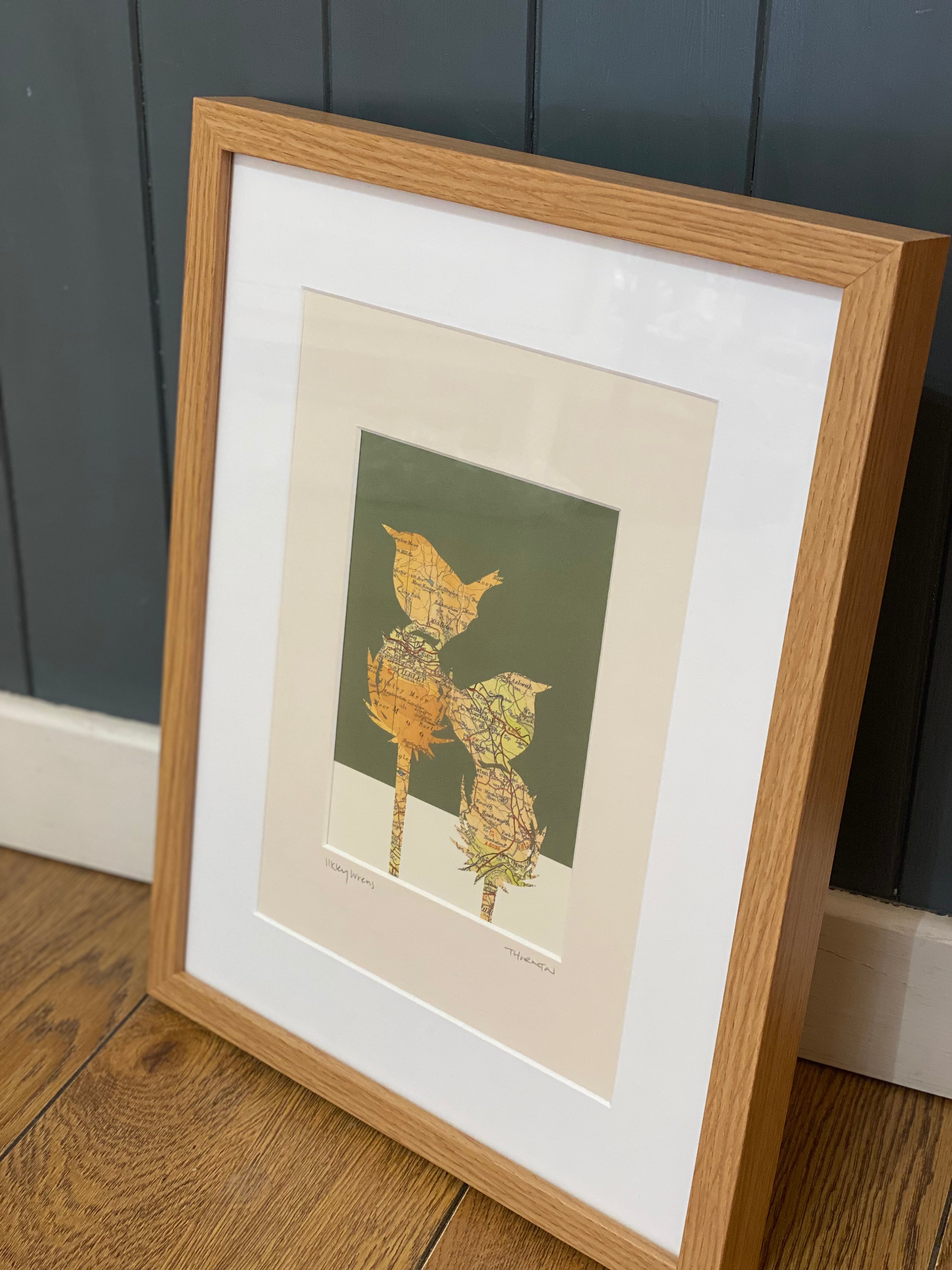 Framed Ilkley Wrens Picture