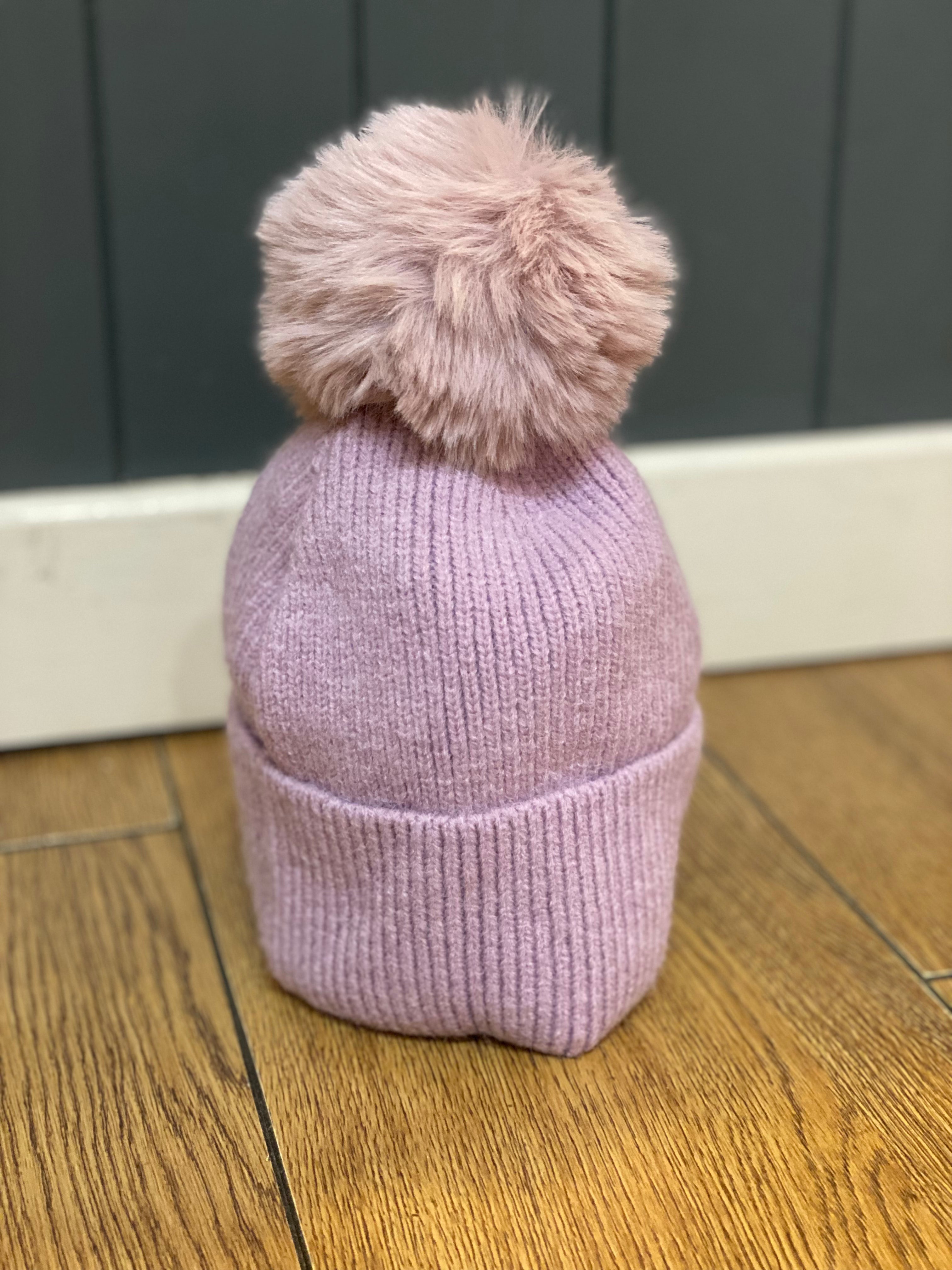 Cashmere Mix Pom Pom Hat