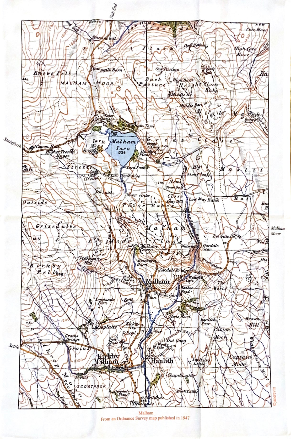 Map Tea Towel