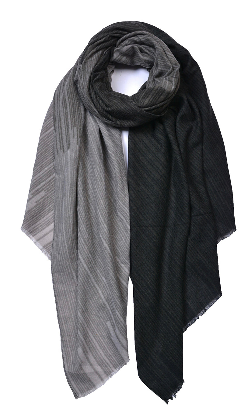 Cross Lines Cashmere Mix Scarf