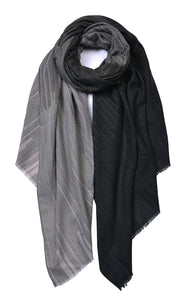 Cross Lines Cashmere Mix Scarf