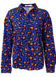 Long Sleeve Shirt - Blue Orange