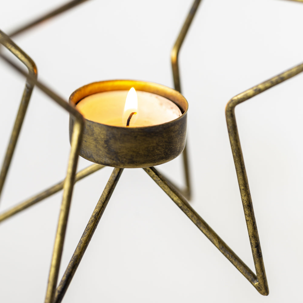 Hanging Star Tea Light Holder