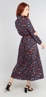 Load image into Gallery viewer, Leopard Maxi Shirt Dress

