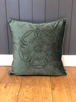 Load image into Gallery viewer, Velvet Yorkshire Rose Cushion
