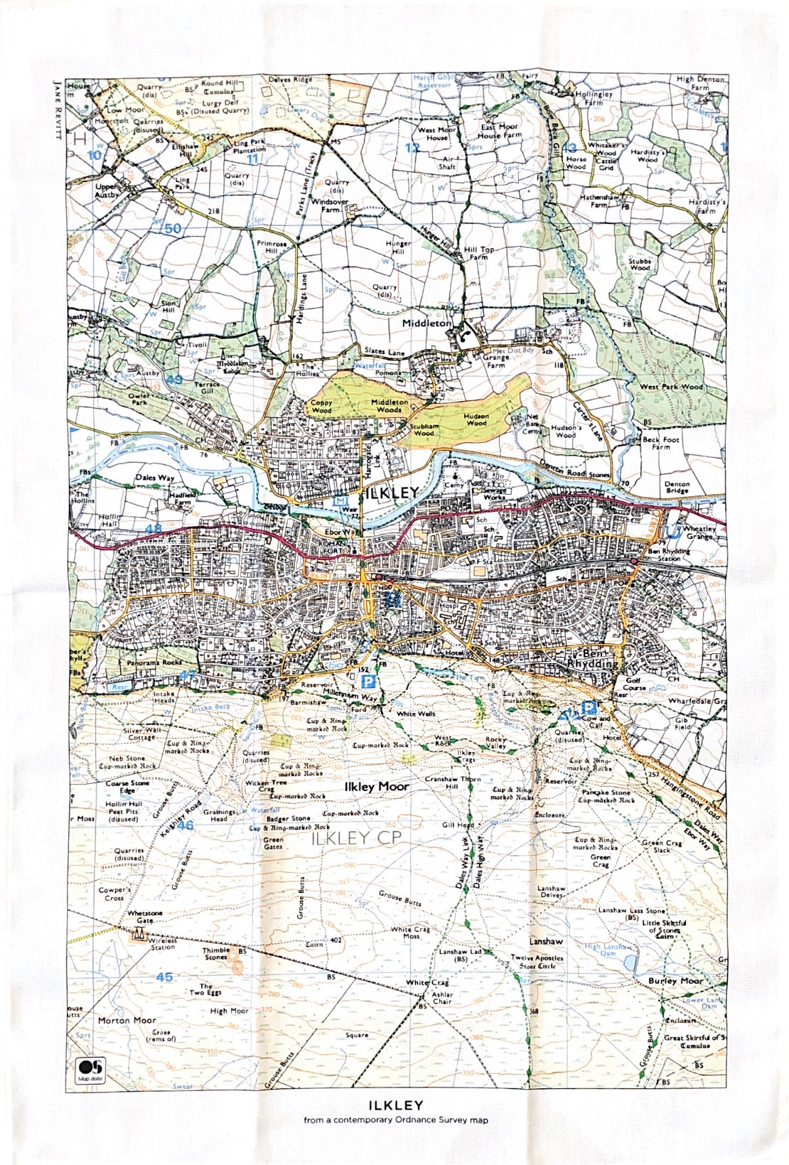 Map Tea Towel