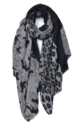 Load image into Gallery viewer, Leopard Cashmere Mix Scarf
