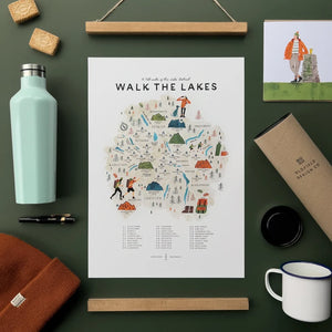 A3 Walk The Lakes Print
