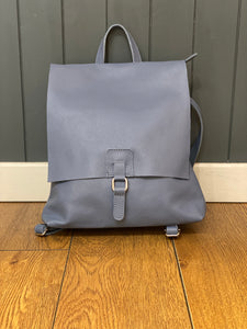 Square sales leather backpack