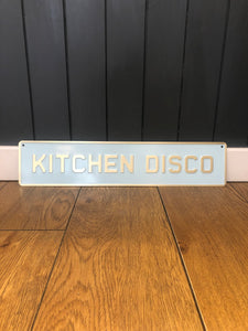 Kitchen Disco Enamel Sign