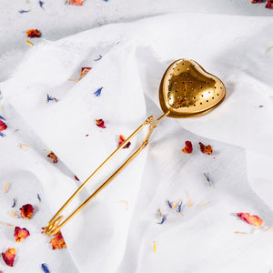 Brass Tea Infuser - Heart