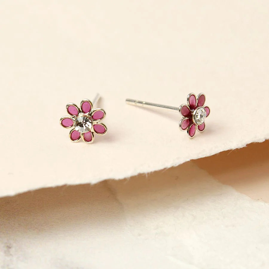 Silver Studs - Tiny Flowers