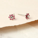 Load image into Gallery viewer, Silver Studs - Tiny Flowers
