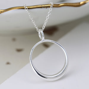 Silver Necklace - Oval