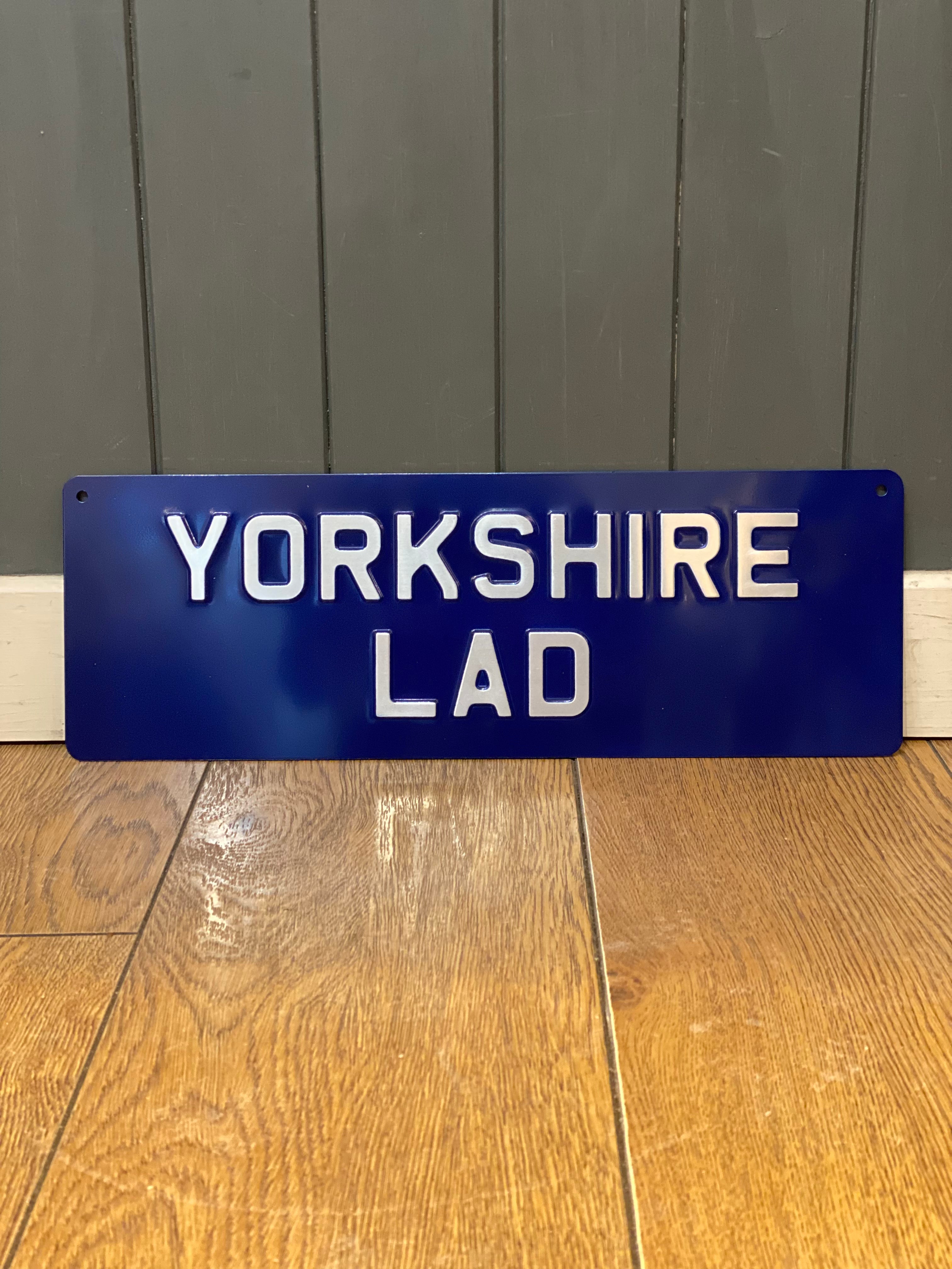 'Yorkshire Lad' Enamel Sign