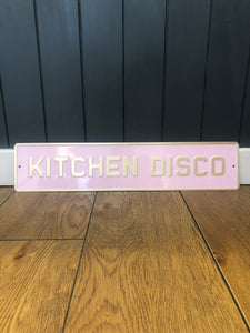 Kitchen Disco Enamel Sign