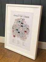 Load image into Gallery viewer, Framed Cycle The Lakes Print
