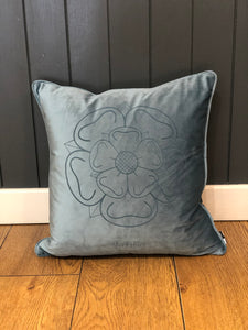 Velvet Yorkshire Rose Cushion