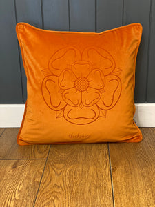 Velvet Yorkshire Rose Cushion