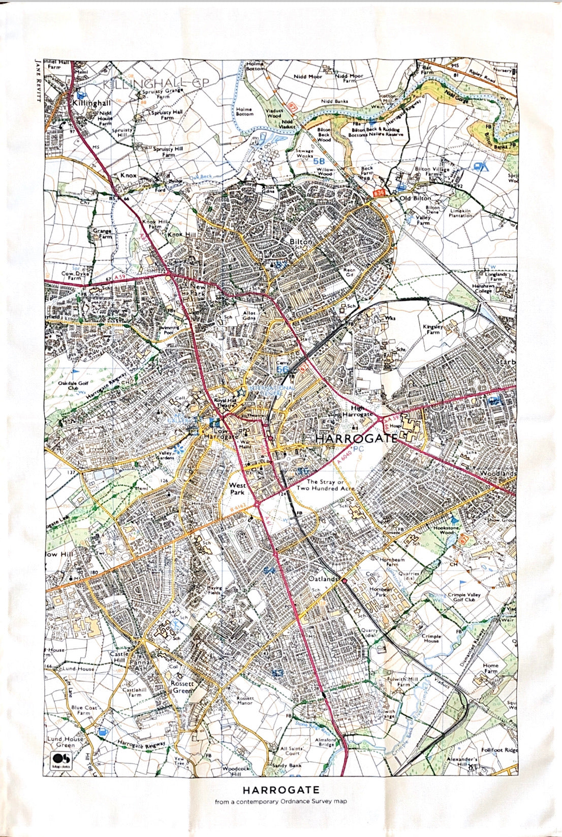 Map Tea Towel