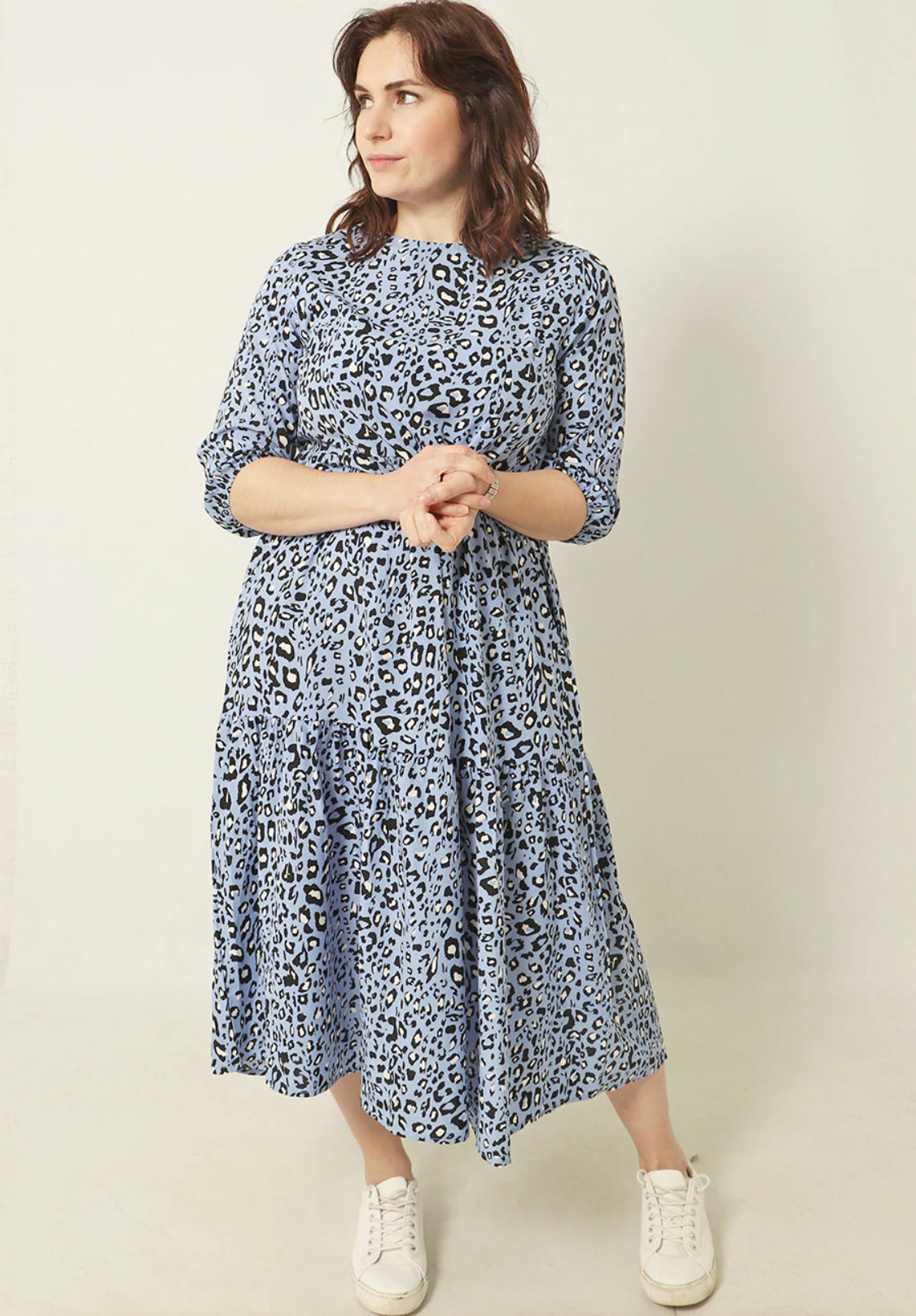 Leopard Print Tiered Dress