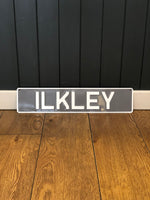 Load image into Gallery viewer, &#39;Ilkley&#39; Enamel Sign
