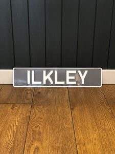 'Ilkley' Enamel Sign