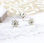 Load image into Gallery viewer, Silver Studs - Tiny Flowers
