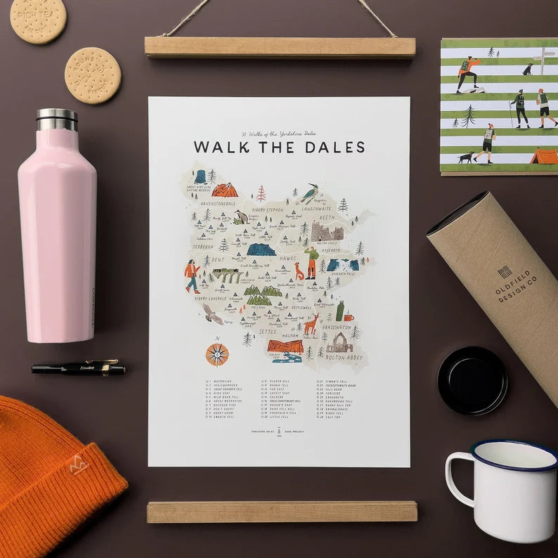 A3 Walk The Dales Print