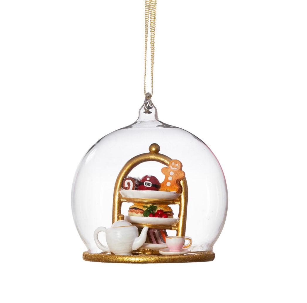 Christmas Tea Glass Bauble