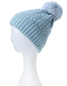 Cashmere Mix Cable Knit Hat