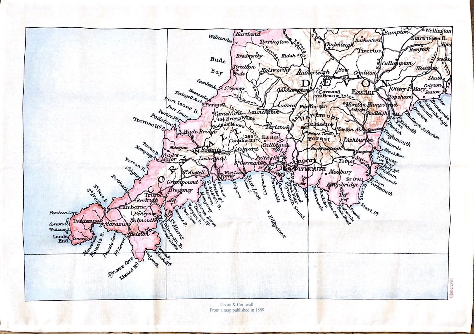 Map Tea Towel