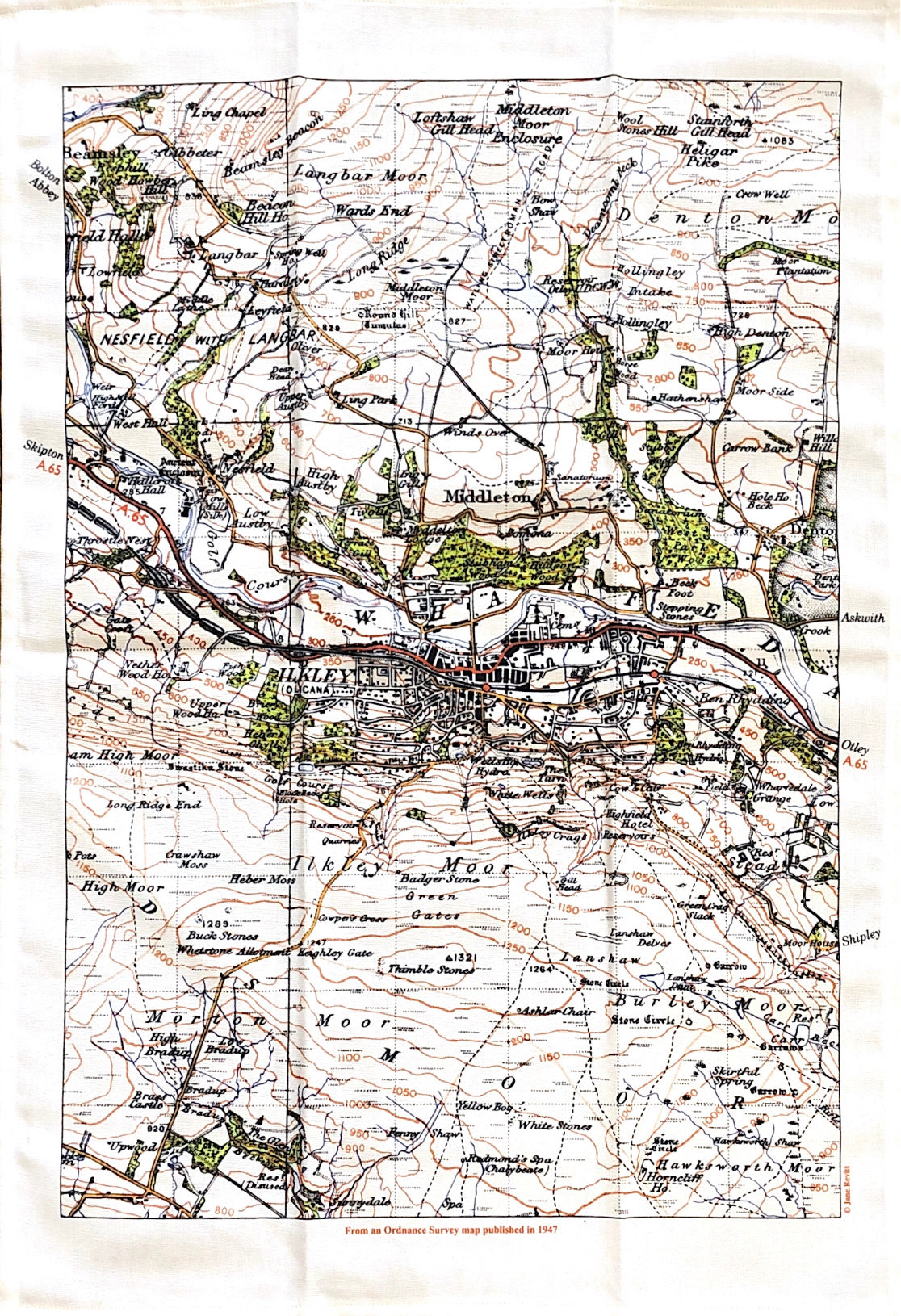 Map Tea Towel