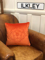 Load image into Gallery viewer, Velvet Yorkshire Rose Cushion

