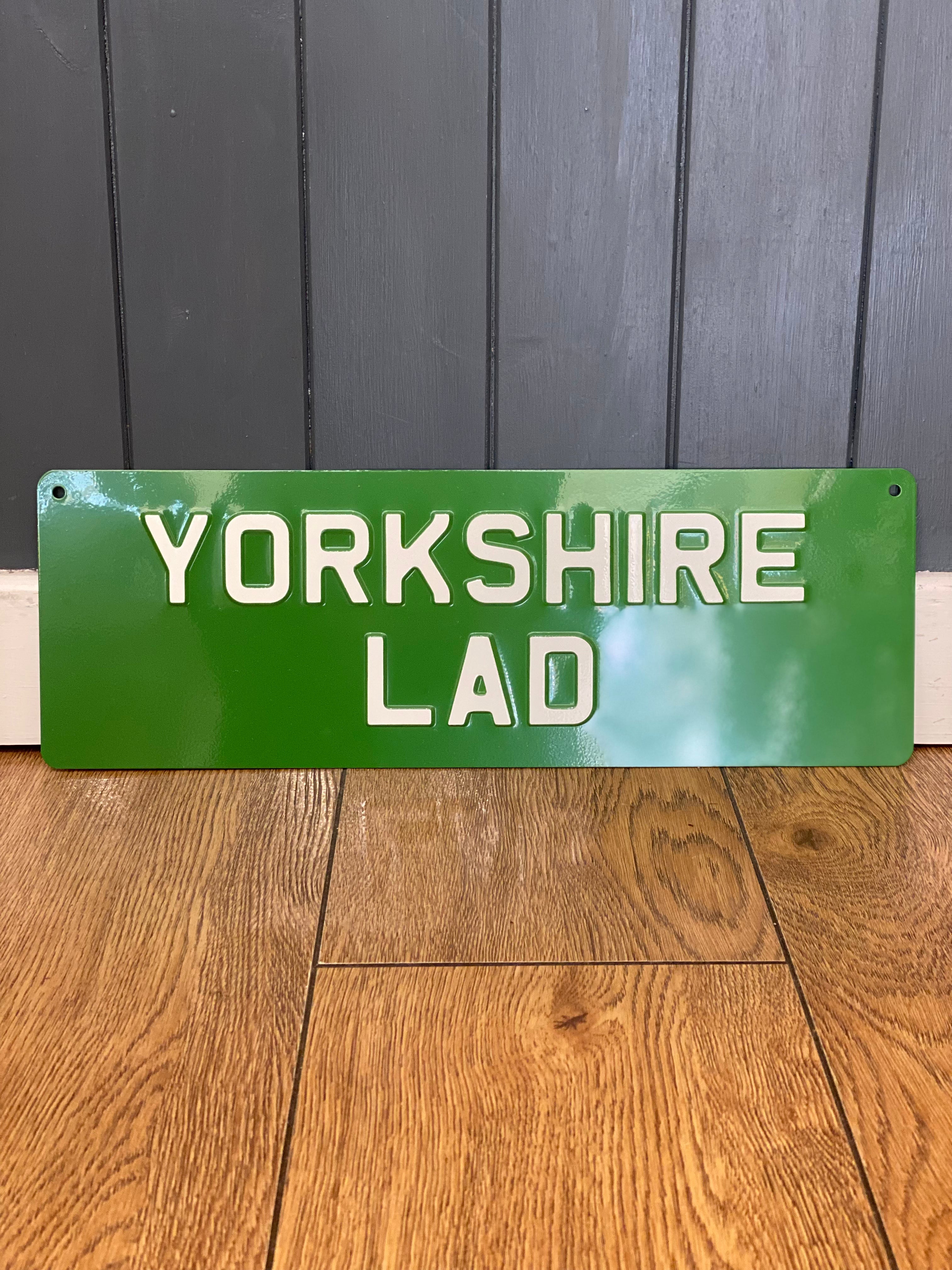 'Yorkshire Lad' Enamel Sign