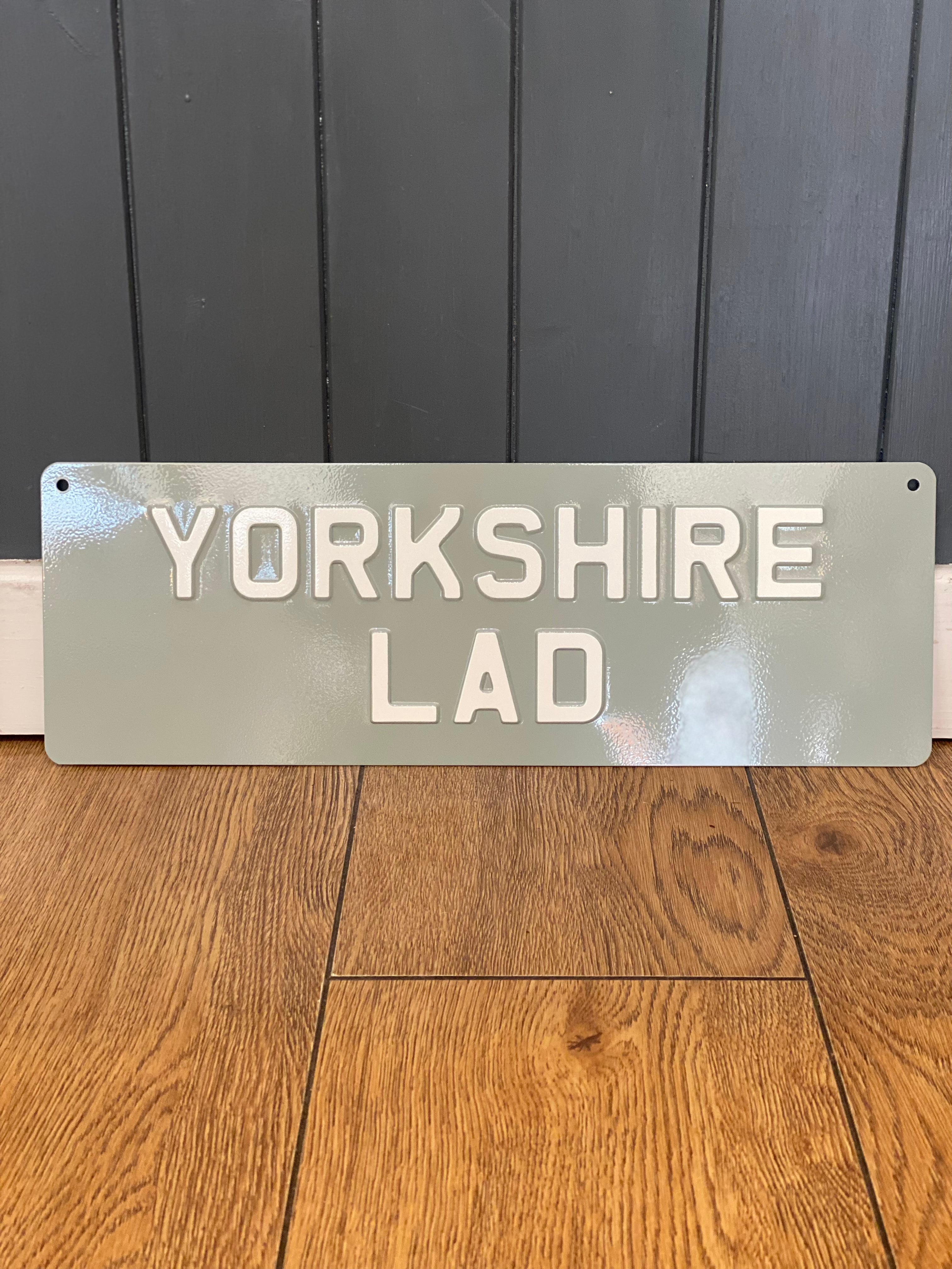 'Yorkshire Lad' Enamel Sign