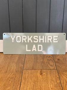 'Yorkshire Lad' Enamel Sign