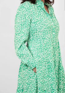 Leopard Collared Dress