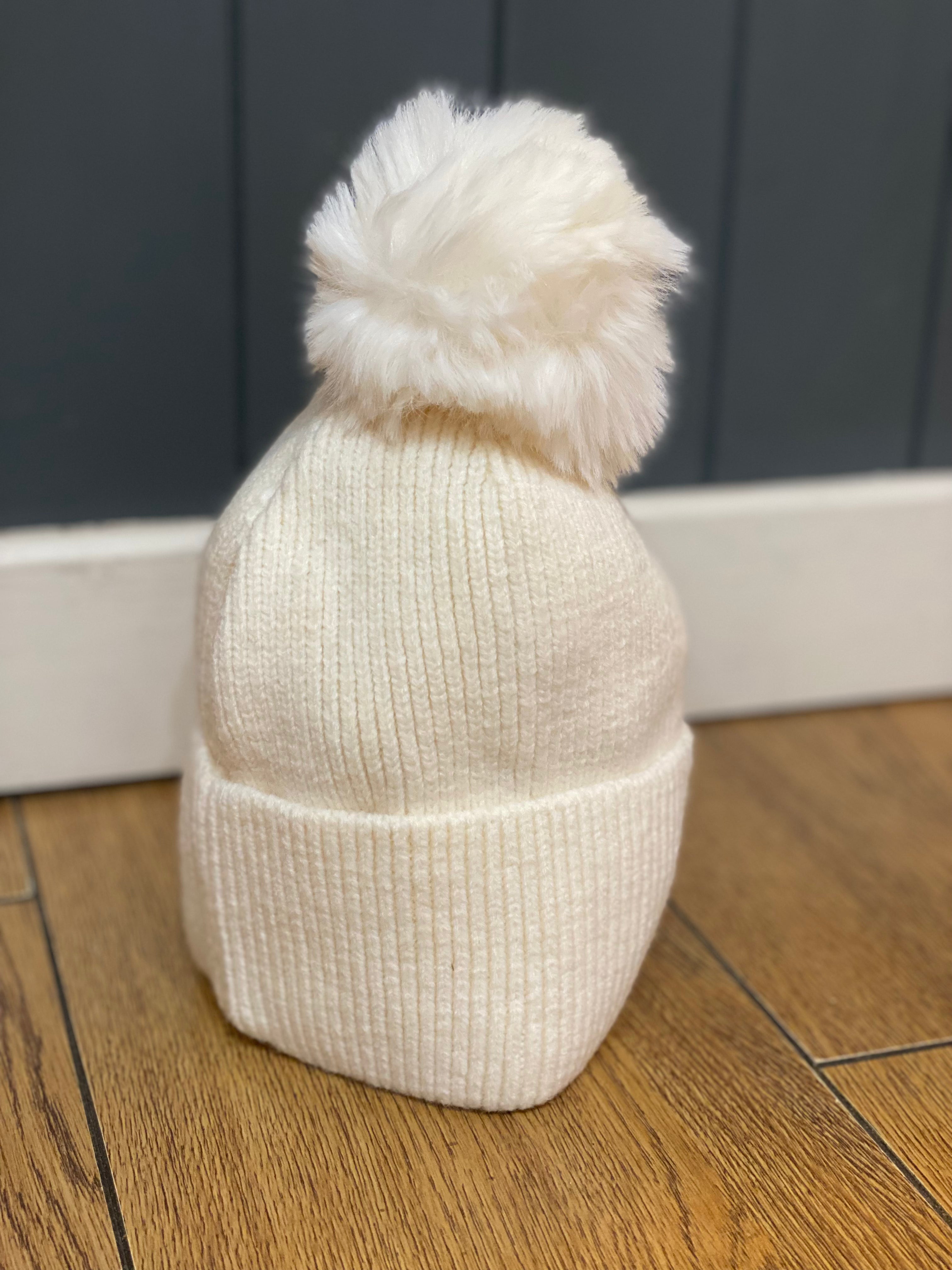 Cashmere Mix Pom Pom Hat