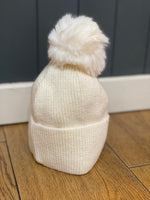 Load image into Gallery viewer, Cashmere Mix Pom Pom Hat
