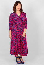 Load image into Gallery viewer, Leopard Knot Front Dress - Pink
