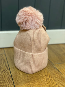 Cashmere Mix Pom Pom Hat