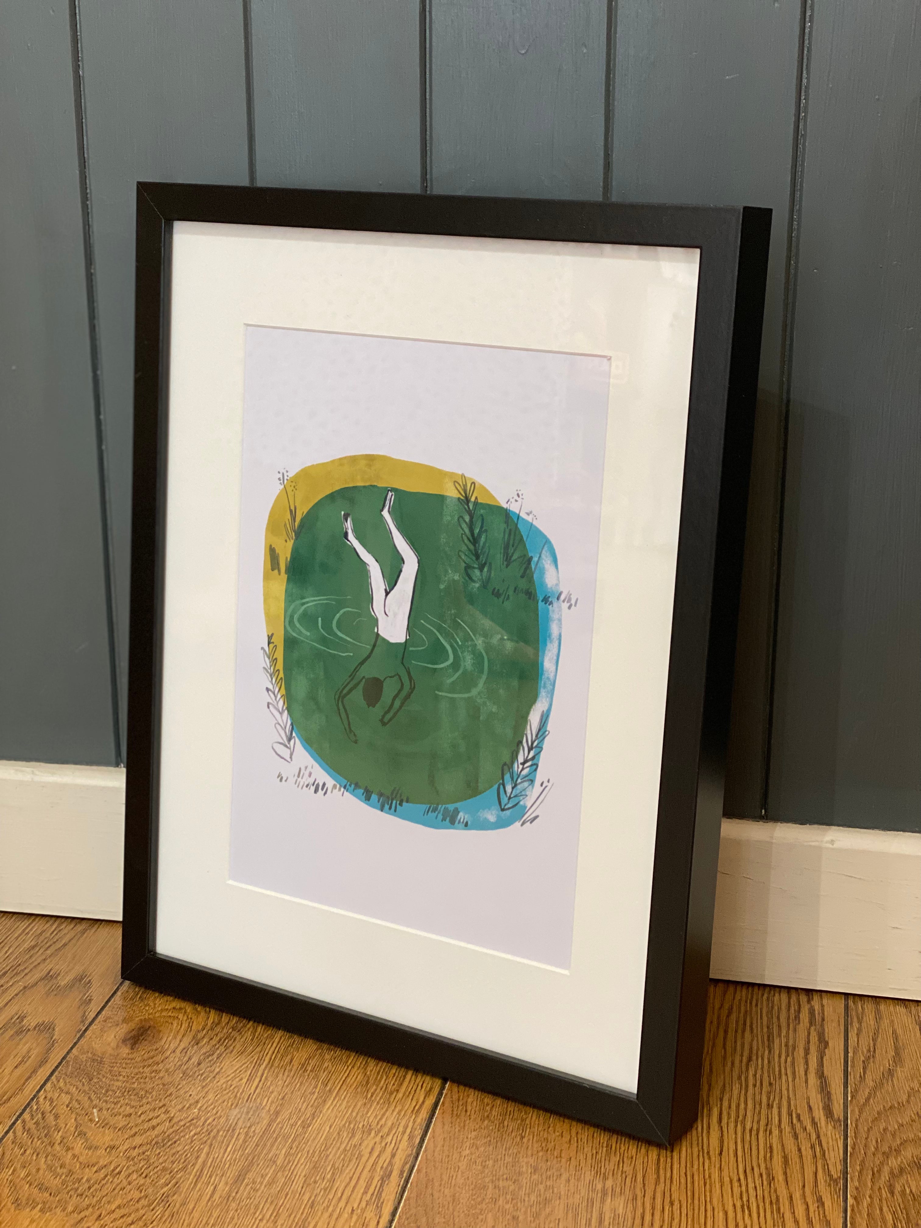 ‘Wild Swimming’ Framed Print