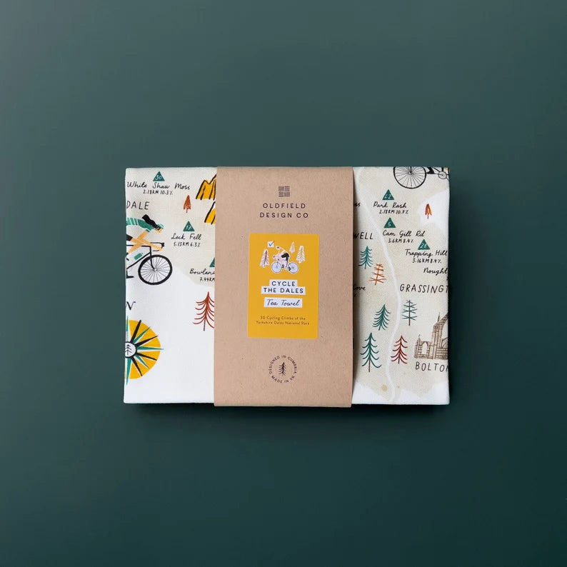 Cycle The Dales Tea Towel